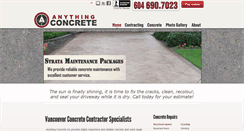 Desktop Screenshot of anythingconcrete.net