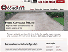 Tablet Screenshot of anythingconcrete.net